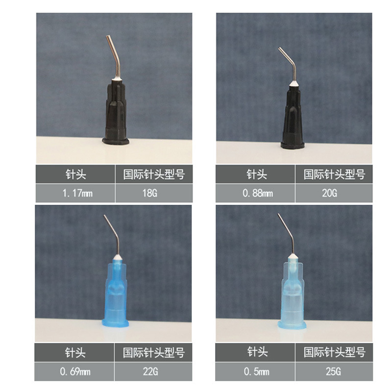 Disposable dental plastic curved needle head flushing curved needle 18G20G22G25G dental consumables