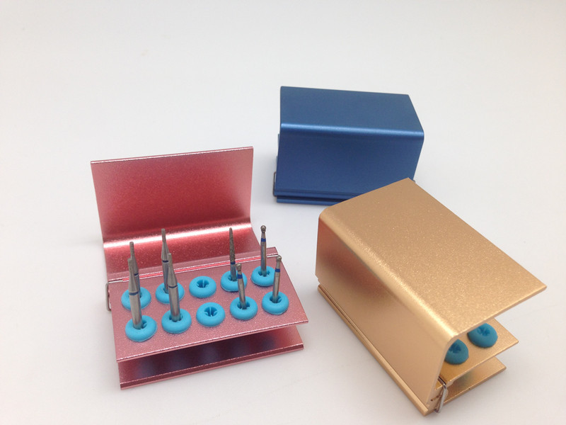 10 hole silicone car needle holder for preventing car needles from falling, dental supplies, high and low speed car needles, disinfection box for placement