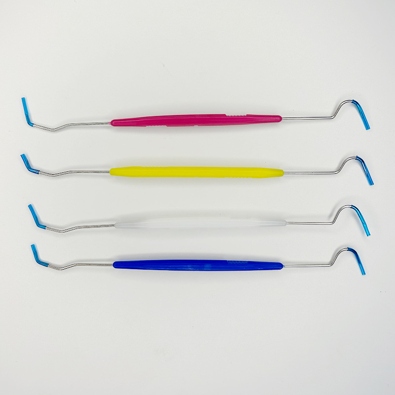 Dental disposable probe, oral care tool, double headed dental hook